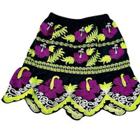 Jupes de plage décontractées pour femmes en velours côtelé 100% coton, imprimées avec un motif des îles Pohnpei, de qualité supérieure, brodées
