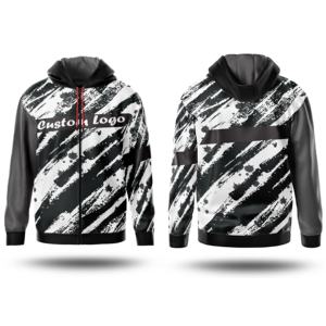 Sudadera con capucha de sublimación para hombre de calidad premium en diferentes tallas, estilo básico único, diseño de logotipo, sudadera con capucha con cremallera de sublimación para hombre - Product Image 1