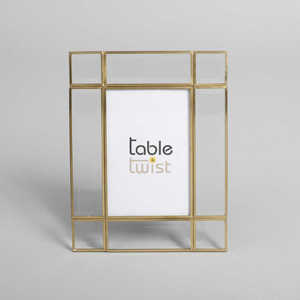 Miroir rectangulaire en verre avec cadre en laiton, à fixer au mur, incassable, design vertical - Product Image 5