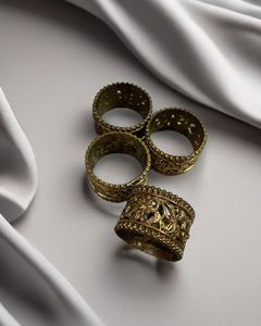 Nouvel Anneau de Serviette en Métal Style Ancien avec Finition Vieillie pour Mariage Rustique et Décoration de Table Champêtre - Product Image 2