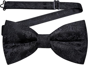 Custom Color Soft <b>Polyester</b> Paisley Print Bowtie Set for Dad & Son 15 Colors Casual Butterfly Bow <b>Tie</b> Wedding Accessory Men Boys - Product Image 4
