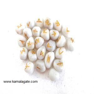 Wholesale Tiger Eye Tumbled Engraved Crystal Runes Elder Futhark Carved Feng Shui Healing Semi Precious <b>Stone</b> <b>Craft</b> - Product Image 4