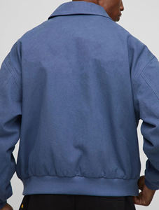 Veste bomber varsity en molleton de coton sur mesure pour homme grande taille, respirante, style streetwear - Product Image 3