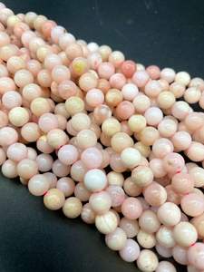 ลูกปัดหินโอปอลสีชมพูธรรมชาติ สวยงาม สีชมพูโรส คุณภาพดี เหมาะสำหรับทำเครื่องประดับ - Product Image 3