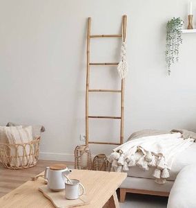 Eco Friendly Handicraft Bamboo Ladder Towel Rack / Bamboo Ladder <b>Shelf</b>/ Decorative Bamboo Ladder in Bath Room Made in Vietnam - Product Image 1