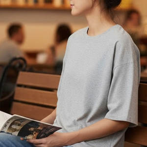 T-shirt pour femme style urbain, coupe classique, 100% coton tricoté, séchage rapide, léger, confortable, moderne, décontracté, été - Product Image 6