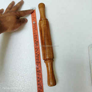 Rodillo de madera de acacia hecho a mano, rodillo de masa de madera duradero para hornear y uso en la cocina al mejor precio - Product Image 3