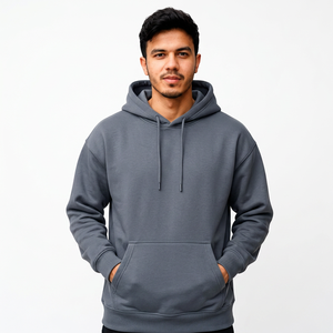 Men's Custom Embroidered <b>Hoodie</b> Manufacturer Logo <b>Stitching</b> Streetwear Sweatshirt Wholesale Private Label Apparel Supplier - Product Image 1