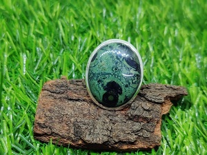 Kambaba Jasper Silver <b>Ring</b>, Handmade Natural Stone <b>Ring</b>, 925 Sterling Silver Gemstone <b>Ring</b>, <b>Boho</b> Vintage Jewelry for Men & Women - Product Image 5