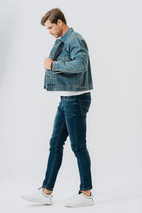 Chaqueta Vaquera Personalizada de Alta Calidad para Hombre, Talla Grande, Estilo Hip Hop, Logotipo Frontal, Secado Rápido y Transpirable, Servicio OEM de Invierno - Product Image 6
