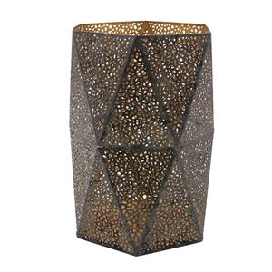 Venta al por mayor a granel hogar decorativo humo chapado en oro hierro votivo titular vela tarro para decoración del hogar hecho a mano personalizado - Product Image 1