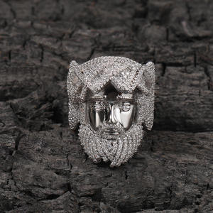 Best Selling Unisex Luxury Unisex Cocktail <b>Ring</b> 925 Silver Diamond Pave Setting Micro Insert Everyday Wear - Product Image 5