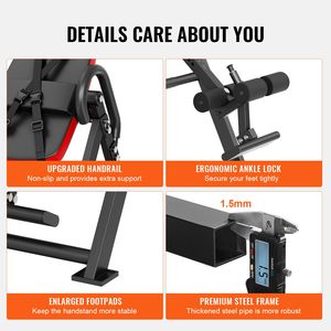 Tavolo per Inversione Professionale con Capacità di 136 kg, Macchina per Decompressione e Stretching della Schiena, Attrezzatura per Allenamento di Forza - Product Image 6