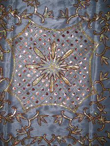 Designer Floral Handmade Embroidery Embroidery organza Table Cover Elegant Sheer <b>Tablecloth</b> Intricate for Wedding Home Use - Product Image 2