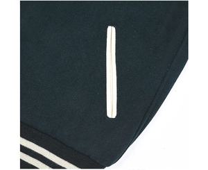 Vestes d'université de haute qualité pour hommes en laine et en cuir coupe-vent respirant Stand Hip Hop broderie de logo personnalisé coupe ample - Product Image 4