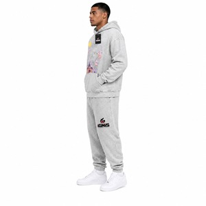 Men Printed Tracksuit <b>Matching</b> Sweatshirt and <b>Joggers</b> Casual Activewear <b>Set</b> for Exercise Travel Outdoor and Everyday Wear - Product Image 2