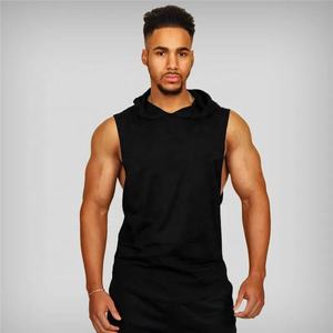 Gimnasio Deportes Entrenamiento Casual Sin mangas Camiseta sin mangas Sudadera con capucha Transpirable Algodón Tendencia Fitness Tank Top Sudadera con capucha - Product Image 4