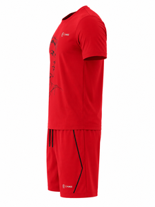 Conjunto Deportivo de Verano para Hombre, Camiseta y Pantalones Cortos de Secado Rápido, Tejido de Poliéster, Cuello Redondo, Estampado Geométrico, Última Moda, Alta Calidad - Product Image 2