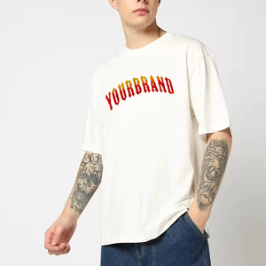 T-shirt pour homme en coton 100% tricoté, col rond, coupe ample, respirant, impression numérique, logo personnalisé, OEM ODM, vente en gros - Product Image 4