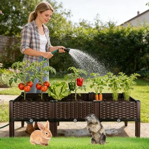 Fioriera Rialzata in Plastica PP Resistente con Design Auto-Irrigante, Senza Stress sulla Schiena, Disponibile nelle Misure S/M/L - Product Image 1