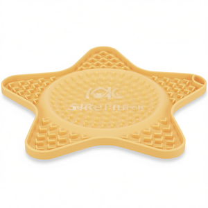 Tapete de Silicona para Mascotas Lick'n'Snack de 23.5 cm, Amarillo, para Perros y Gatos - Product Image 2