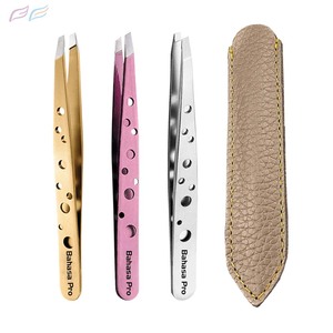 Pinzas para Cejas Inclinadas de Marca Privada, Pinzas para Cejas de Uso Estético, Herramienta de Maquillaje con Logotipo Personalizado, Proveedor OEM ODM por Bahasa Pro - Product Image 1