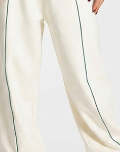 Custom Logo Women's Pearl <b>White</b> Contrastline Sweatpants Oversized Casual Women's Fleece <b>Baggy</b> Joggers Premium Quality <b>Trouser</b> - Product Image 3