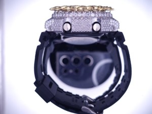 นาฬิกาหรูหราประดับเพชรโมอิสซาไนต์สีน้ำเงิน หน้าปัดยาง คริสตัลแซฟไฟร์ พร้อมใบรับรอง GRA ระดับ VVS สี D - Product Image 5