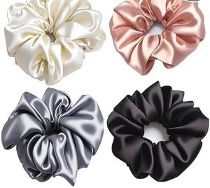 Grand chouchou en satin respirant et brillant, doux, pour queue de cheval, accessoire capillaire décontracté pour femme, toutes saisons - Product Image 3