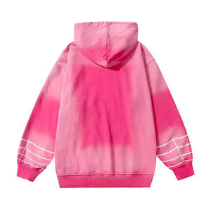 Wholesale Streetwear Regular Fit Pullover No <b>String</b> Hoodie Sun Faded Heavyweight Fleece 100% Cotton Vintage Acid Washed - Product Image 4