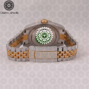 Reloj Charm Jewells de Lujo, Estilo Vintage Hip Hop, Acero Inoxidable, Caja de 40 mm, Movimiento Mecánico Analógico, Correa de Moda para Hombre con Diamantes - Product Image 6
