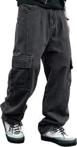 กางเกงยีนส์ถักสไตล์วินเทจสำหรับผู้ชาย ทรงตรง เอวกลาง ทรงหลวม สไตล์สตรีทแฟชั่น ใส่สบาย เหมาะกับฤดูใบไม้ผลิ - Product Image 1