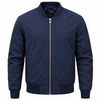 Blouson bomber softshell pour homme, fermeture éclair, col montant, coupe-vent, léger, manteau d'hiver avec logo sur le devant, style streetwear