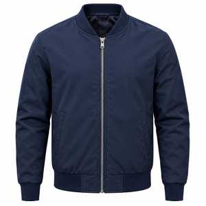 Blouson bomber softshell pour homme, fermeture éclair, col montant, coupe-vent, léger, manteau d'hiver avec logo sur le devant, style streetwear - Product Image 1