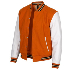Custom Design Wool Body Varsity <b>Jacket</b> with White Leather Sleeves Premium Letterman <b>Baseball</b> <b>Jacket</b> <b>for</b> <b>Men</b> - Product Image 1