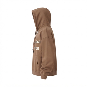 <b>Men</b> Top Selling Oversized Hoodie Custom Front Logo French Terry Hooded Sweatshirt Pullover Hoodie Streetwear Unisex 100% Cotton - Product Image 3