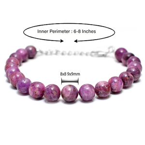 Pulsera de Rubí Clásica Hecha a Mano con Diseño Único, Plata de Ley 925, Joyería Elegante con Gemas Lisas para Mujer - Product Image 2