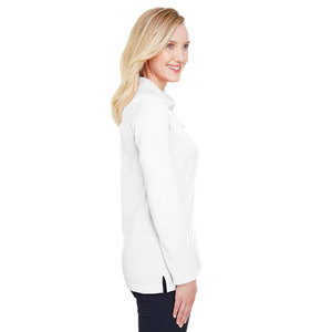 Chemises de golf pour femmes, personnalisées, OEM, écologiques, respirantes, à séchage rapide, polyester/coton 220g, vente en gros, uniformes sportifs blancs - Product Image 6
