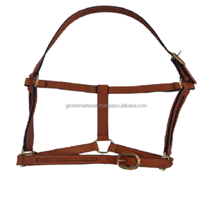 Licol en cuir de cheval Fabricant écologique de haute qualité en laiton de couleur Tan riche - Product Image 6