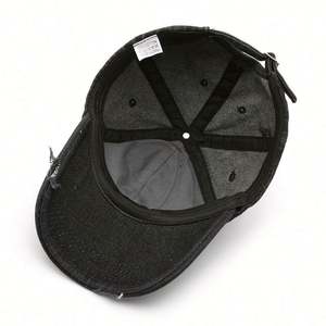 Gorra de béisbol estilo japonés retro de color sólido para hombre, gorra de viaje con visera, lavada y desgastada - Product Image 5