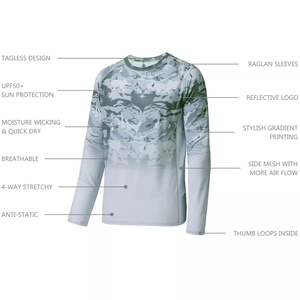 Fabricante de Pakistán, Precio Bajo, Transpirable, UPF 50, Logotipo Personalizado, Sublimado, Spandex/Poliéster, Secado Rápido, Pesca - Product Image 4