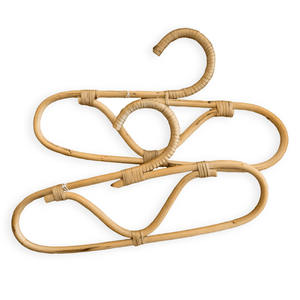 Vente en gros de cintre de nettoyeur à sec en rotin pour vêtements d'enfants cintres naturels pour vêtements d'enfants prix le moins cher - Product Image 5