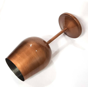 Hammered Copper <b>Goblet</b> with Oxidized Finish Eco Friendly Rustic Drinkware for <b>Wine</b> Cocktail Home Bar Use - Product Image 2
