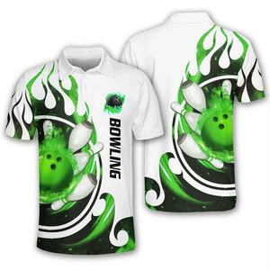 Factory Made Polyester <b>Bowling</b> Polo Shirts Custom Design Full Sublimation Men's <b>Bowling</b> Polo Shirts - Product Image 6