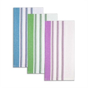 Serviettes de cuisine promotionnelles en coton gaufré 100% coton avec rayures teintes en fil, design personnalisé luxueux, en provenance d'Inde, pour la vente en gros - Product Image 6
