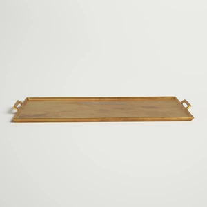 100% Pure Copper Serving <b>Tray</b> Indian Handmade for Home <b>Kitchen</b> Restaurant Tableware Customizable Size Logo Brushed Finish - Product Image 5