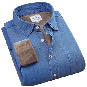 Veste en jean élégante pour homme de haute qualité, automne-hiver, 100% coton, lavée, imprimée numériquement, épaisse, manches longues, chaude - Product Image 3