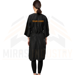 Combinaison de travail unisexe noire en polyester imperméable, coupe-vent et respirante, confortable, impression de logo par transfert thermique, service OEM - Product Image 3