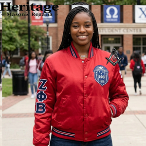 เสื้อแจ็คเก็ตวาร์ซิตี้ผ้าซาตินสีน้ำเงินรอยัล ปักลายตามสั่งสำหรับทีม  ติดกระดุมแบบสแนปทั้งตัว  เสื้อแจ็คเก็ตบอมเบอร์  ชุดเครื่องแบบประเพณีเมสัน - Product Image 3