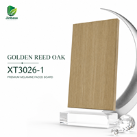 Panneau MDF mélaminé Jinbase Golden Reed Oak 18 mm E0 1220x2440 mm, panneau de fibres à densité moyenne pour armoire de cuisine, placard